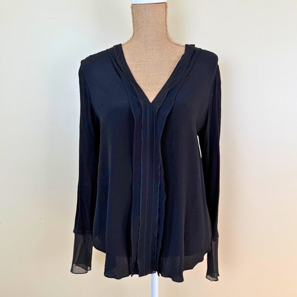 🔥 By Malene Birger 'Alsa' Black Crepe Blouse ☀️ Sale ☀️ - Picture 1 of 9